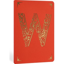 Portico Designs Letter W Peach Foil A6 Notebook
