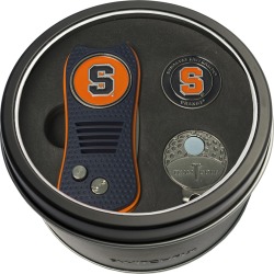 Tin Gift Set with Switchfix Divot Tool- Cap Clip and Golf Ball Marker Syracuse Orange