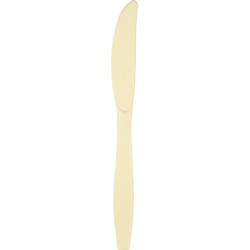 Ivory Plastic Knives - 50 Count