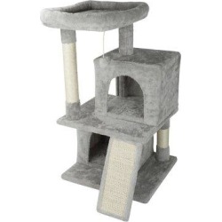 Tucker Murphy Pet™ 36” Tower Cat Condo Sisal Rope/Faux Fur/Rope/Cardboard/Manufactured Wood in Brown/Gray | Wayfair found on Bargain Bro from Wayfair for USD $55.47