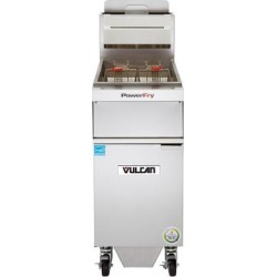Vulcan 1VK85AF-2 PowerFry5 85-90 lb. Liquid Propane Floor Fryer with Solid State Analog Controls and KleenScreen Filtration System - 90,000 BTU