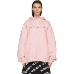 Pink Friendly Logo Hoodie - Pink - Vetements Sweats
