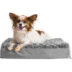 FurHaven Gray Ultra Plush Deluxe Orthopedic Pet Bed, 20