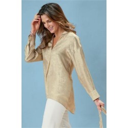 Women's Gigi Pullover Top by Soft Surroundings, in Champagne size XS (2-4)