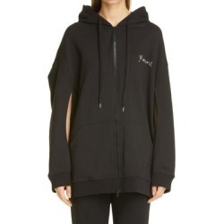 Oversize Embroidered Logo Hoodie - Black - Marni Sweats