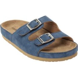 Extra Wide Width Women's The Maxi Footbed Sandal by Comfortview in Navy (Size 9 WW) found on Bargain Bro from Ellos for USD $68.39