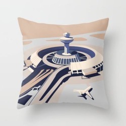 Soviet Modernism: Zvartnots Airport, Armenia Couch Throw Pillow by Nvard Yerkanian - Cover (16" x 16") with pillow insert - Indoor Pillow