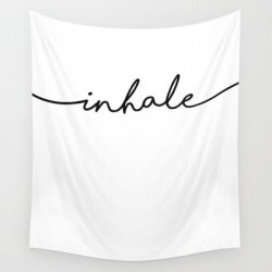 Wall Hanging Tapestry | Inhale, 1 Of 2 Prints, Breathe Print by The Miuus Studio - 51" x 60" - Society6