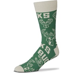 "For Bare Feet Milwaukee Bucks Wall to Crew Socks"