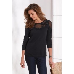 Women Drift T-Shirt by Soft Surroundings, in Black size 1X (18-20)