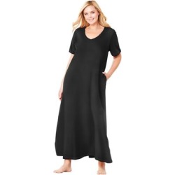 Plus Size Women's Long T-Shirt Lounger by Dreams & Co. in Black (Size 7X) found on Bargain Bro from Ellos for USD $30.39