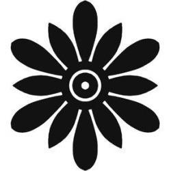 Winston Porter Flower Power 7 - Wrapped Canvas Graphic Art Canvas & Fabric in White, Size 36.0 H x 36.0 W x 1.25 D in | Wayfair