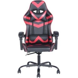 Inbox Zero Gaming Chair, Steel in Black/Gray/Red, Size 51.2 H x 26.2 W x 26.2 D in | Wayfair 58172F1A5F424C768AC25849EE0EA584 found on Bargain Bro from Wayfair for USD $379.99