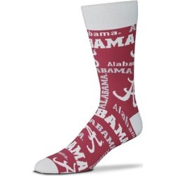 "For Bare Feet Alabama Crimson Tide Wall to Crew Socks"
