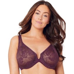 Plus Size Women's FRONT CLOSE WONDERWIRE BRA 1247 by Glamorise in Black Plum (Size 46 D) found on Bargain Bro from fullbeauty for USD $41.79
