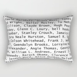 African American Literary Rebels Rectangular Pillow by Art By Raylie - Small (17" x 12")