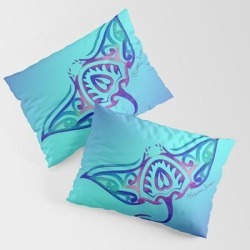 King Size Pillow Sham | Tribal Manta Ray by Artsytoocreations - STANDARD SET OF 2 - Cotton - Society6