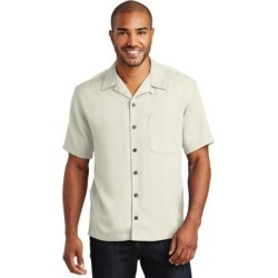 Port Authority S535 Easy Care Camp Shirt in Ivory size Small | Polyester Blend found on Bargain Bro from ShirtSpace for USD $23.99