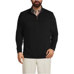 Men's Big and Tall Bedford Rib Quarter Zip Sweater - Lands' End - Black - 3XLT found on Bargain Bro from landsend.com for USD $37.22