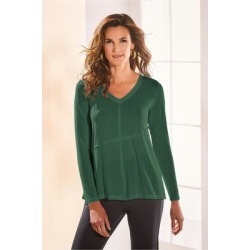 Women Rosalind T-Shirt by Soft Surroundings, in Pine Grove size 1X (18-20)