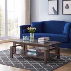 Q-Max Walnut Oak Coffee Table Comes With two U-leg