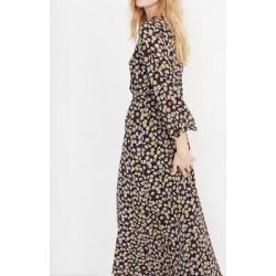 Madewell Dresses | Madewell Wrap Front Petite Maxi Dress 4 | Color: Black | Size: 4p