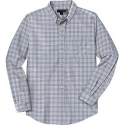 Men's Big & Tall KS Signature Wrinkle-Resistant Oxford Dress Shirt by KS Signature in Grey Plaid (Size 22 35/6) found on Bargain Bro from OneStopPlus for USD $44.07