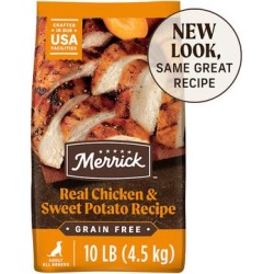 Merrick Grain Free Real Chicken & Sweet Potato Recipe Dry Dog Food, 10 lbs.