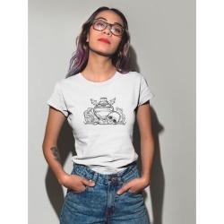 Skull Potion With Shrooms Tee Women's -Image by Shutterstock (M), White