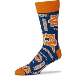 "For Bare Feet Auburn Tigers Wall to Crew Socks"