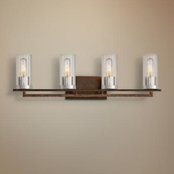 Maddox Roe 29 3/4" Wide Iron Ore 4-Light Bath Light