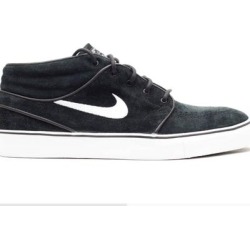 Nike Shoes | Nike Sb Stefan Janoski Mid Top Black Suede Mens Skateboard Shoes 14 | Color: Black/White | Size: 14