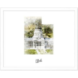 Trinx Horizontal_Utah-2 - Unframed Watercolor Map Print Paper in White, Size 13.0 H x 19.0 W x 0.1 D in | Wayfair 026BB12E1D644A98ACEF605B75056E4F found on Bargain Bro from Wayfair for USD $18.99