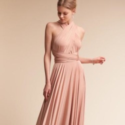 Anthropologie Dresses | New - Bhldn Ginger Convertible Maxi Dress. | Color: Cream/Pink | Size: A