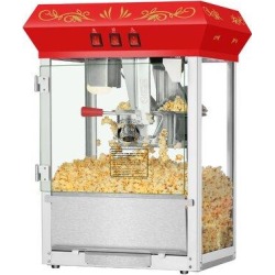 Superior Popcorn Company 8 Oz. Movie Night Tabletop Popcorn Popper Machine, Stainless Steel in Red, Size 24.75 H x 17.5 W x 20.5 D in | Wayfair found on Bargain Bro from Wayfair for USD $173.72