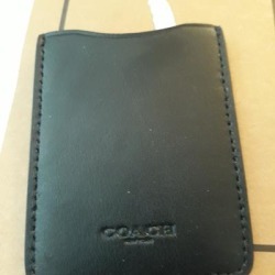 Coach Cell Phones & Accessories | Coach Cell Phone Card Case Leather Black F24051 | Color: Black | Size: 2.5 X 3.25 found on Bargain Bro from poshmark, inc. for USD $22.80
