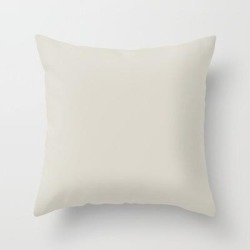 Off White Single Solid Color Coordinates With Balboa Mist Oc-27 - Trending Color Couch Throw Pillow by Simply Solids - Solid Colors For Those T - Cover (16" x 16") with pillow insert - Indoor Pillow