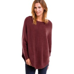 Plus Size Women's Poncho Sweater by ellos in Burgundy (Size 18/20) found on Bargain Bro from Ellos for USD $30.51