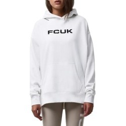 Women's Oversize Logo Hoodie - White - French Connection Sweats