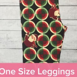 Lularoe Pants & Jumpsuits | Lularoe Os Holiday Leggings | Color: Black/Brown | Size: One Size found on Bargain Bro from poshmark, inc. for USD $13.68
