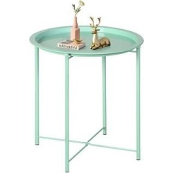 VECELO Round Table/ End Table LGrn for Living room& Bedroom(Set of 1/Set of 2) (set of 1), Green