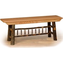 Hickory Log Farm Bench