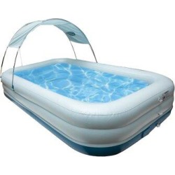 DOMINTY 1.97' H x 9.84' L x 5.9' W Plastic Inflatable Pool Plastic in Blue/White, Size 23.6 H x 70.87 W in | Wayfair JJ-PQ-002@SM found on Bargain Bro Philippines from Wayfair for $176.99