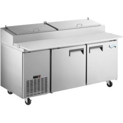 Avantco APPT-71-HC 71" 2 Door Refrigerated Pizza Prep Table