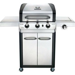 Char-Broil 3-Burner Propane Gas Grill w/ Cabinet Stainless Steel in Black/Gray, Size 46.3 H x 49.8 W x 27.6 D in | Wayfair 463372017