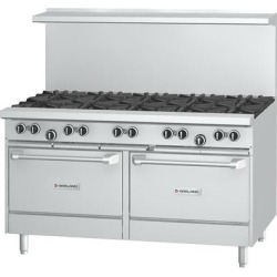 Garland G60-10RR Liquid Propane 10 Burner 60" Range with Two Standard Ovens - 406,000 BTU