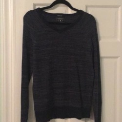 American Eagle Outfitters Shirts | American Eagle V Neck Sweater | Color: Black | Size: Xs found on MODAPINS