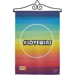 Breeze Decor Lovewins Impressions Decorative 2-Sided Polyester Flag Set in Blue/Orange, Size 18.5 H x 13.0 W x 1.0 D in | Wayfair found on Bargain Bro from Wayfair for USD $30.39
