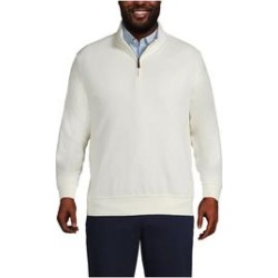 Men's Big Bedford Rib Quarter Zip Sweater - Lands' End - Ivory - 3XL found on Bargain Bro from landsend.com for USD $37.22