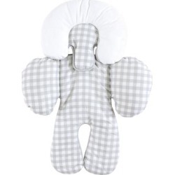 Hudson Baby Car Seat Head and Body Supports Gray - Gray Gingham Car Seat Body Support